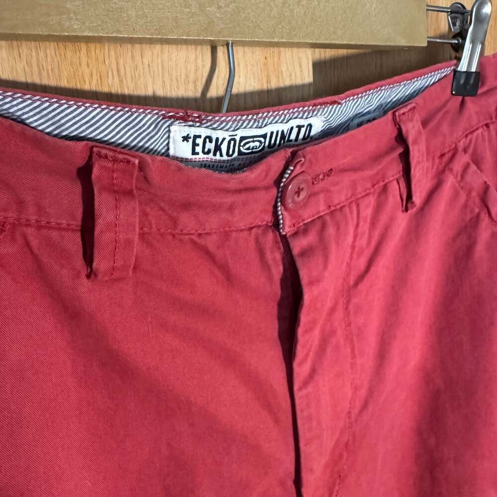 New Ecko Unltd Red Chino Shorts Size 32e